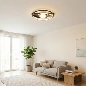 Brilagi - LED Dimmelhető mennyezeti lámpa TWIRL LED/38W/230V fekete + távirányító