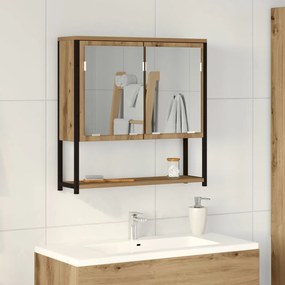 Fürdőszoba Tükörszekrény Művészi tölgy 60x16x60 cm Szerelt Fa