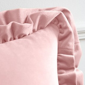 Bársony díszpárna 43x43 cm Velvet Double Frill – Catherine Lansfield