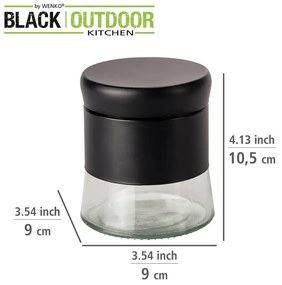 Élelmiszertartó üveg doboz Black Outdoor Kitchen Boga – Wenko