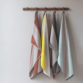 Sárga frottír bio pamut törölköző szett 2 db-os 40x55 cm Diagonal – Mette Ditmer Denmark