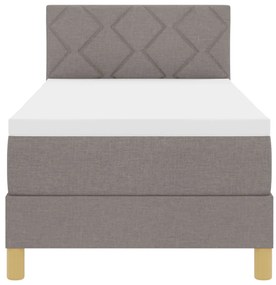 Boxspring ágy matraccal és LED bézs 80x200 cm szövet