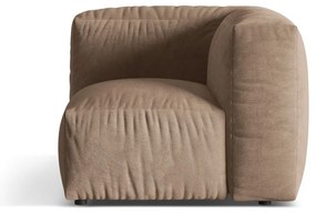 Világosbarna bársony kanapé modul (variálható sarok) Martina – Micadoni