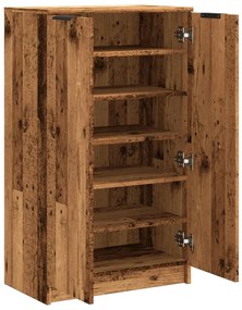 antik fa színű szerelt fa cipőszekrény 59 x 35 x 100,5 cm