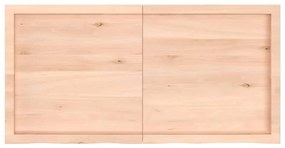 kezeletlen tömör tölgyfa fali polc 120x60x(2-6) cm