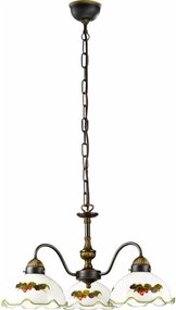 Kolarz 731.83.113 - NONNA láncos csillár 3xE27/75W/230V bordó/eper