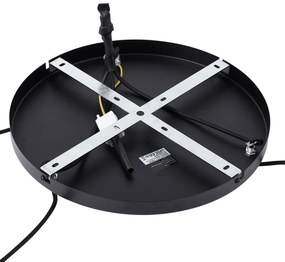 Retro függőlámpa fekete narancssárga üveggel 3-lámpás - Denise