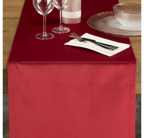 Egyszínű bársony asztali futó Bordó 40x140 cm