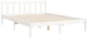 fehér tömör fa ágykeret fejtámlával King Size