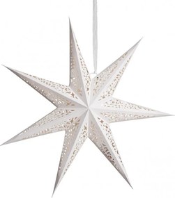 Karácsonyi papírcsillag, hétágú AUREVIA 60 cm, fehér