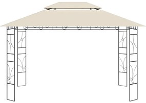 Krémszínű pavilon 4 x 3 x 2,7 m 160 g/m²