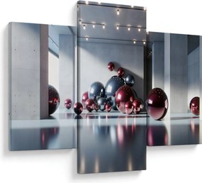 Kép - 3D tér gömbökkel II. (90x60 cm)