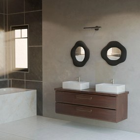 Dekoratív tükör Szett (2 db)Wabi Sabi Cloud - Fekete