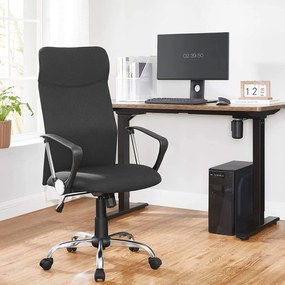 Irodai szék, ergonomikus forgószék, 63 x (110-120) x 63 cm, fekete