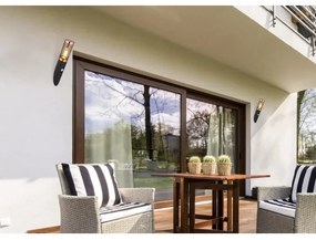 Globo 3157BC - Kültéri fali lámpa BOSTON 1xE27/23W/230V IP44 fekete/réz