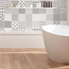 Cardiff 60 részes dekorációs falmatrica szett, 15 x 15 cm - Ambiance