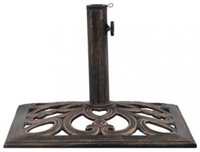 bronzszínű öntöttvas napernyőtalp 12 kg 49 cm