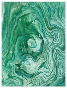 Poszter, absztrakt, keret nélkül, 30x40 cm, zöld - ALCALI