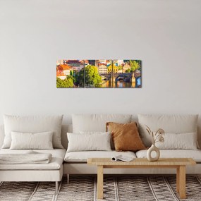 Kép - Prága (órával) (90x30 cm)