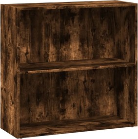 vidaXL füstös tölgy színű szerelt fa könyvespolc 80 x 30 x 77 cm