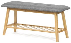 Natúr Bambusz Cipős, Szürke Betétekkel. DR-N1012 GREY2