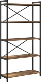 vidaXL Könyvespolc Régi fa 80 x 30 x 155 cm Faanyag