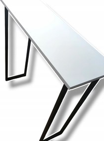 konzolasztal fésülködőasztal fehér 100x30 loft