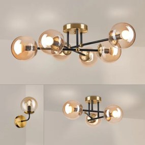 Brilagi - MALIVA aranyszínű felületre szerelhető csillár 6xE14/15W/230V