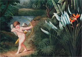 Fotótapéta Flizelin Hálószoba és Nappali Tapéta Bájos Ámor 312x219