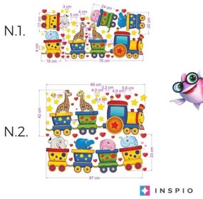 INSPIO Gyerekszoba falmatrica - Happy train