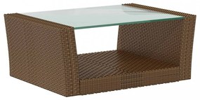 16 részes barna polyrattan kerti ülőgarnitúra párnákkal