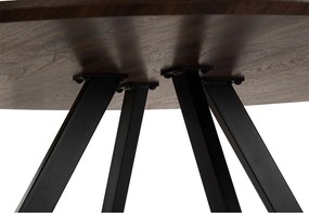 Kerek étkezőasztal diófa dekorral ø 120 cm Rivo – Bonami Essentials