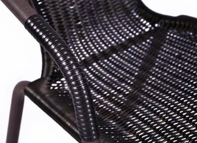 GARTHEN Polirattan kerti szék készlet 4 db sötétbarna