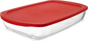 Hőálló Üveg Edény Fedővel Sütőtál 3,7L