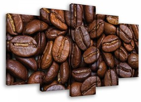 Vászonkép 5 darabos,Kávészemek 100x60 cm méretben