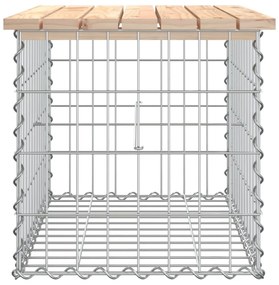 tömör fenyőfa gabion kerti pad 63x44x42 cm
