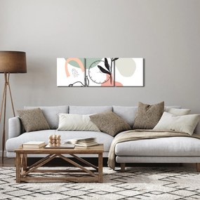 Kép - Virágok vázában N⁰3 (órával) (90x30 cm)