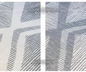 Szürke-krémszínű kültéri szőnyeg 80x150 cm Gemini – Elle Decoration