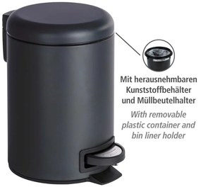 Leman fekete szemetes, 3 l - Wenko