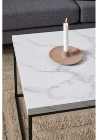 Fehér dohányzóasztal márvány dekoros asztallappal 55x110 cm Barossa – Actona