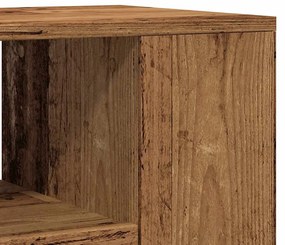 antik fa színű szerelt fa TV-szekrény kerekekkel 102x34,5x43 cm