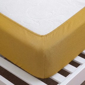 4Home IDEAL jersey lepedő mustár, 200–220 x 200 cm, 200–220 x 200 cm