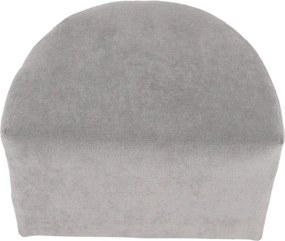 Klub fotel puffal, szürke, ROSE