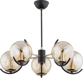 ALFA 28615 AVERS Glamour Csillár Antik arany, Borostyán, Fekete E14 IP20