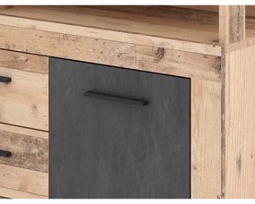 RUNA komód világosbarna/antracit