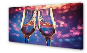 Canvas képek Színes háttér pezsgős üvegek 120x60 cm