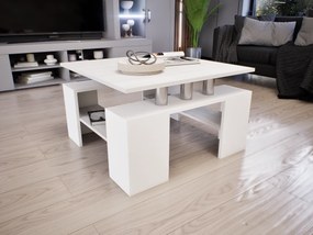 Tavolo Dohányzóasztal (Fehér-Hófehér kőris) modern