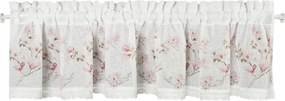 Függöny készre szerelve Amelia 150x30 fehér/ rózsaszín