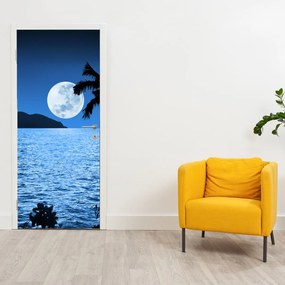 Fotótapéta ajtóra - Hold a tenger felett (95x205cm)