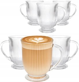 Szett Poharak Kávés és teás bögrék üveg Selena 500 ml 6 db